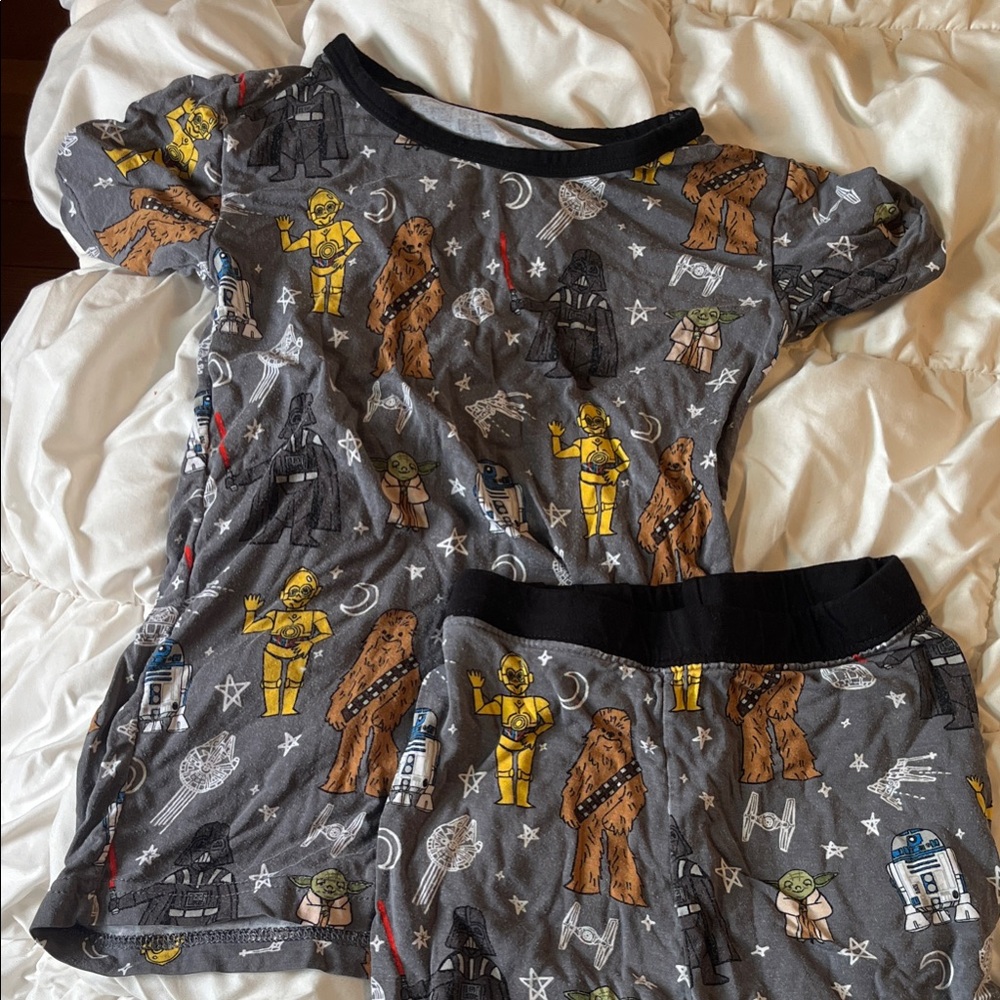 Little sleepies Star Wars Kids Gray Character Pajama Set size 5/6